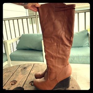 Brown Wedge Boots